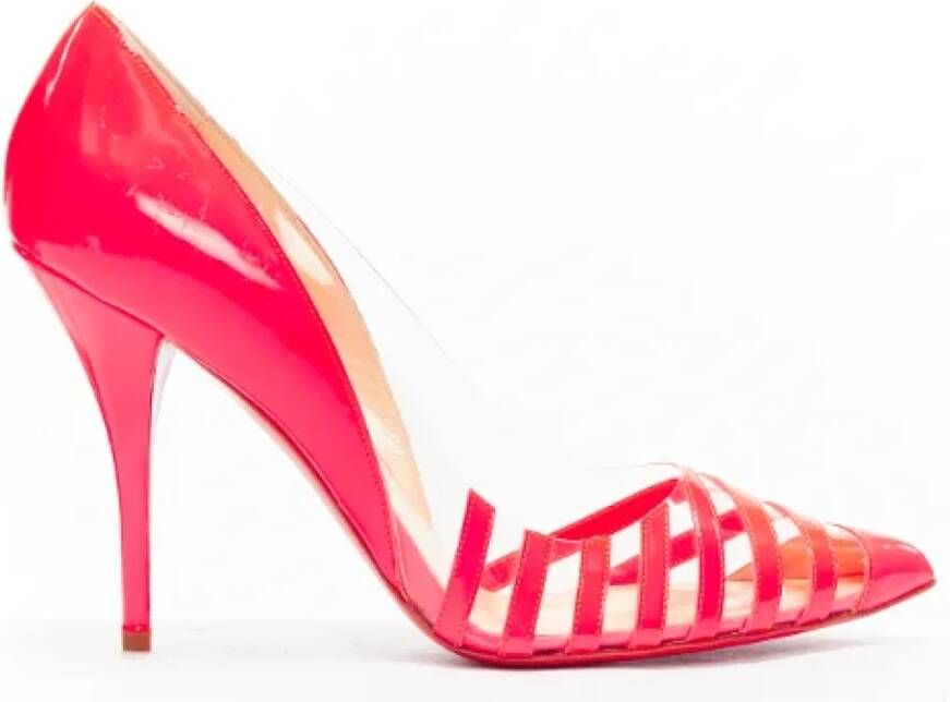 Christian Louboutin Pre-owned Leather heels Pink Dames