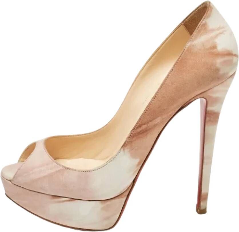 Christian Louboutin Pre-owned Leather heels Pink Dames