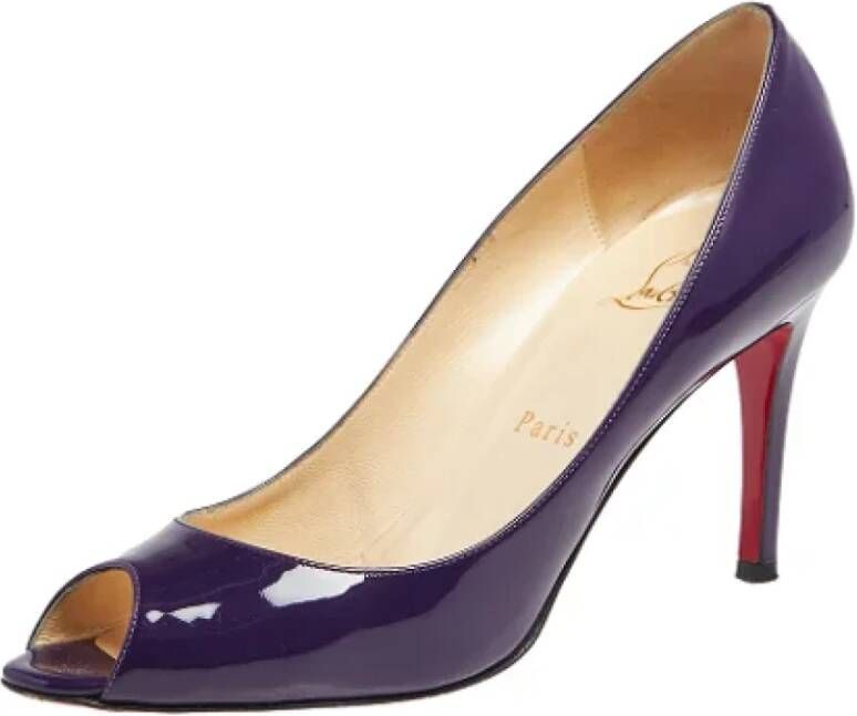 Christian Louboutin Pre-owned Leather heels Purple Dames