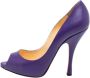 Christian Louboutin Pre-owned Leather heels Purple Dames - Thumbnail 1