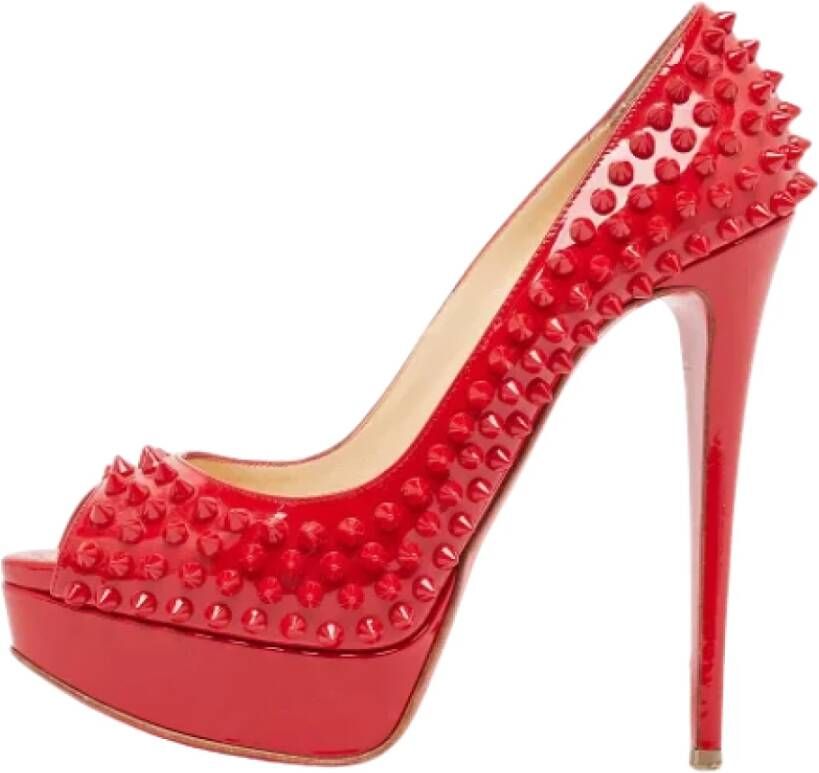 Christian Louboutin Pre-owned Leather heels Red Dames