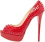 Christian Louboutin Pre-owned Leather heels Red Dames - Thumbnail 1