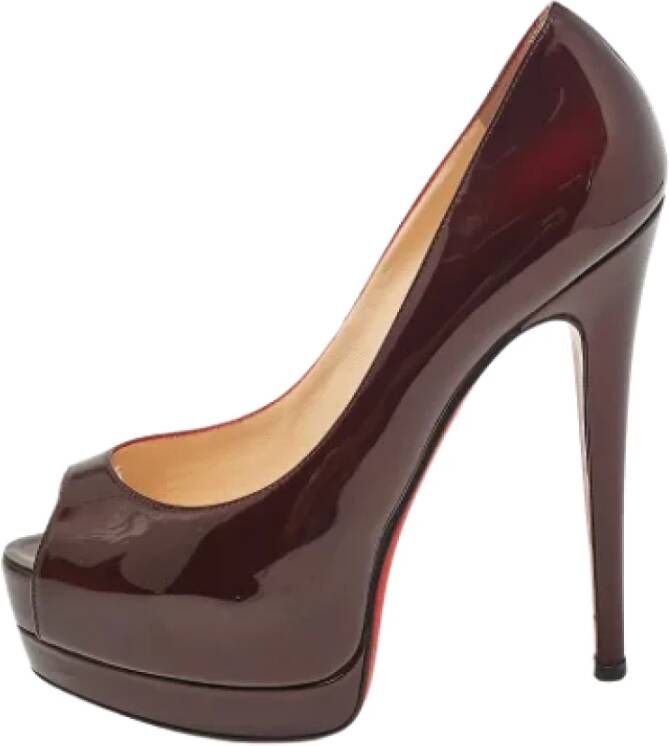 Christian Louboutin Pre-owned Leather heels Red Dames