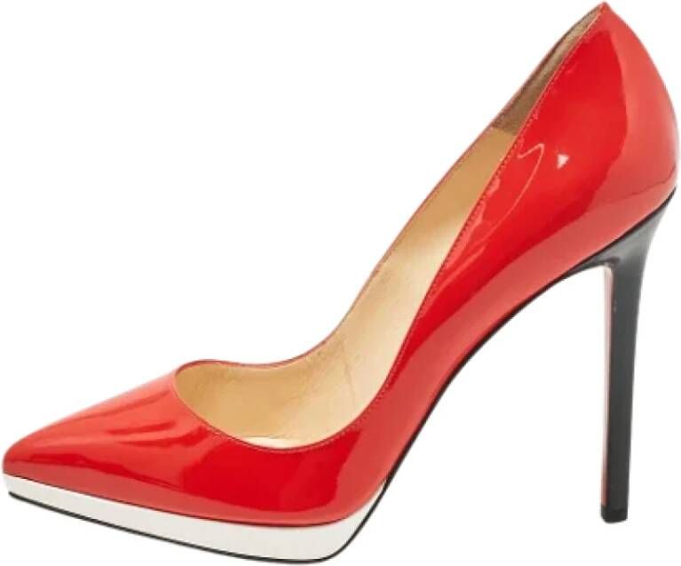 Christian Louboutin Pre-owned Leather heels Red Dames