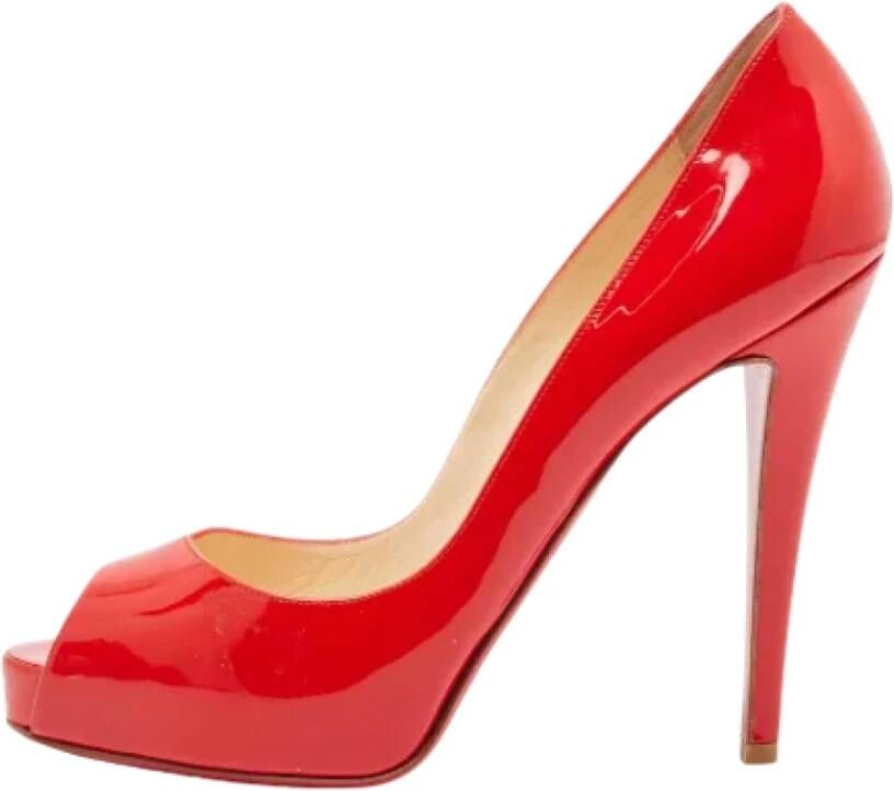 Christian Louboutin Pre-owned Leather heels Red Dames