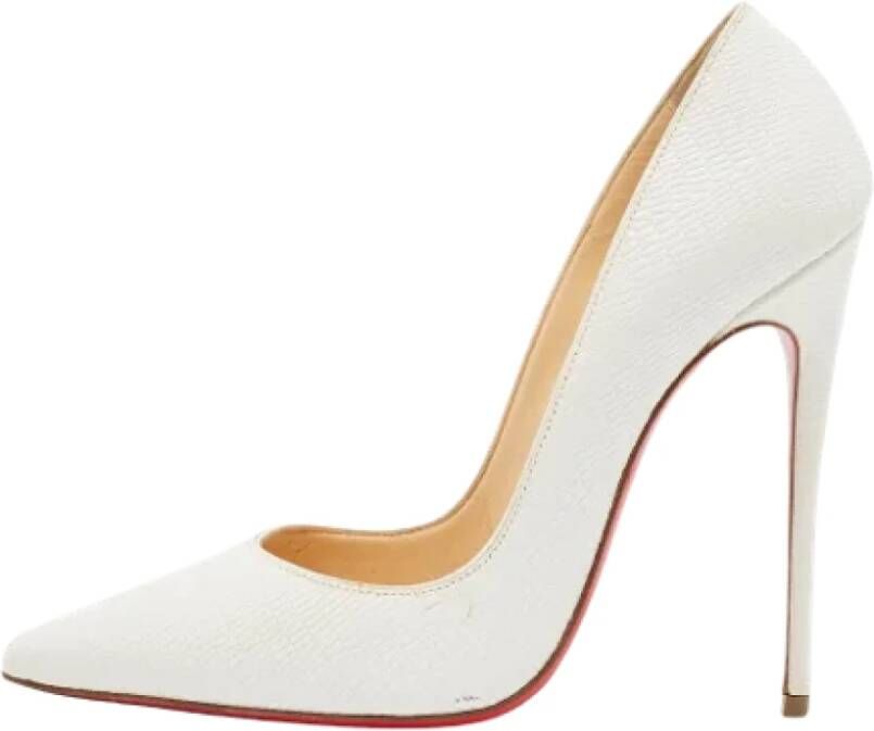 Christian Louboutin Pre-owned Leather heels White Dames