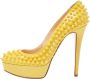 Christian Louboutin Pre-owned Leather heels Yellow Dames - Thumbnail 1