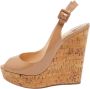 Christian Louboutin Pre-owned Leather sandals Beige Dames - Thumbnail 1