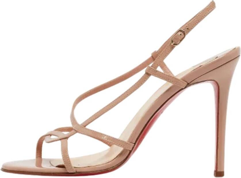 Christian Louboutin Pre-owned Leather sandals Beige Dames