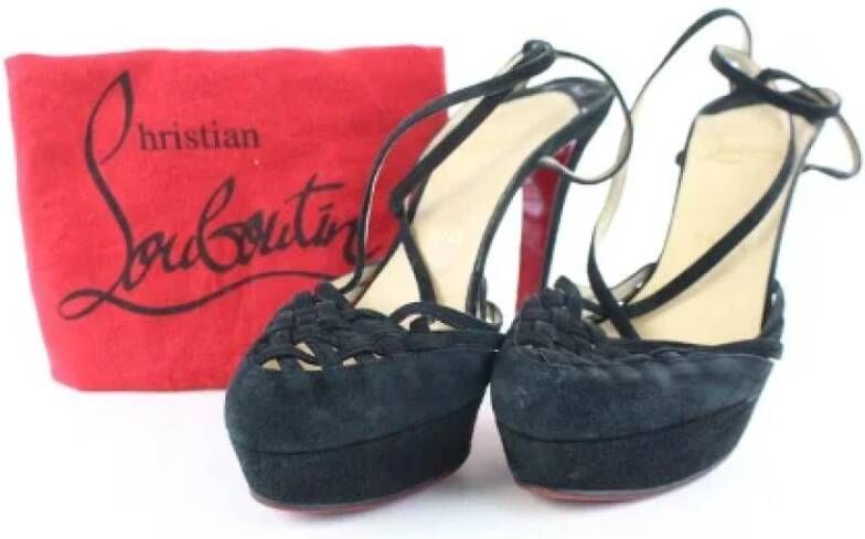 Christian Louboutin Pre-owned Leather sandals Black Dames