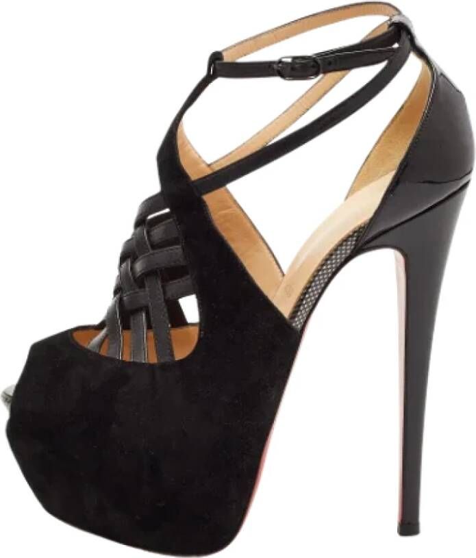 Christian Louboutin Pre-owned Leather sandals Black Dames