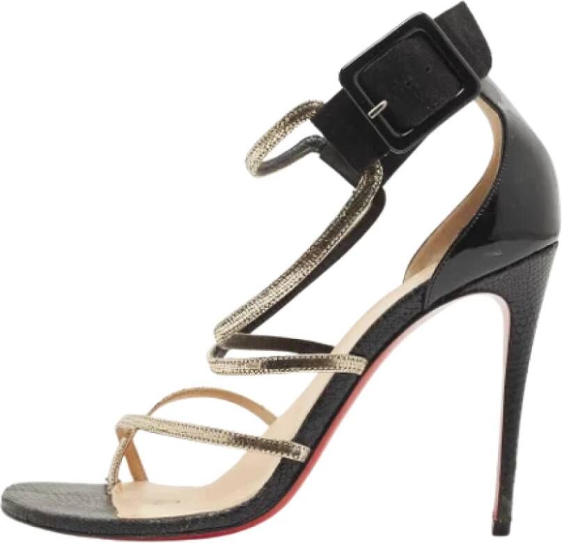 Christian Louboutin Pre-owned Leather sandals Black Dames