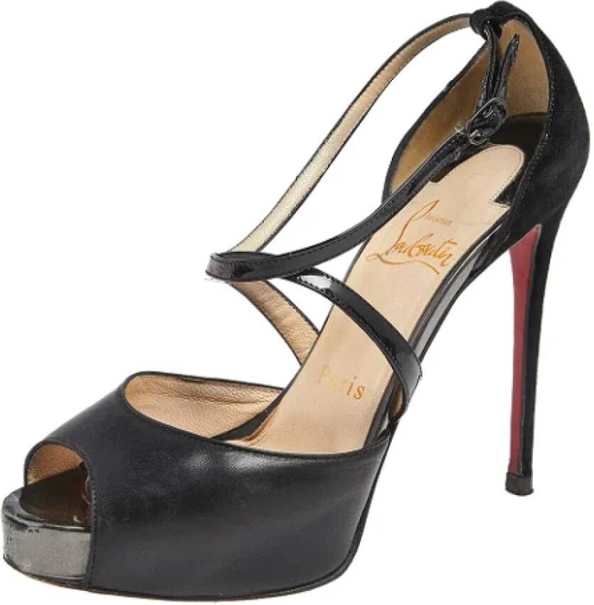 Christian Louboutin Pre-owned Leather sandals Black Dames