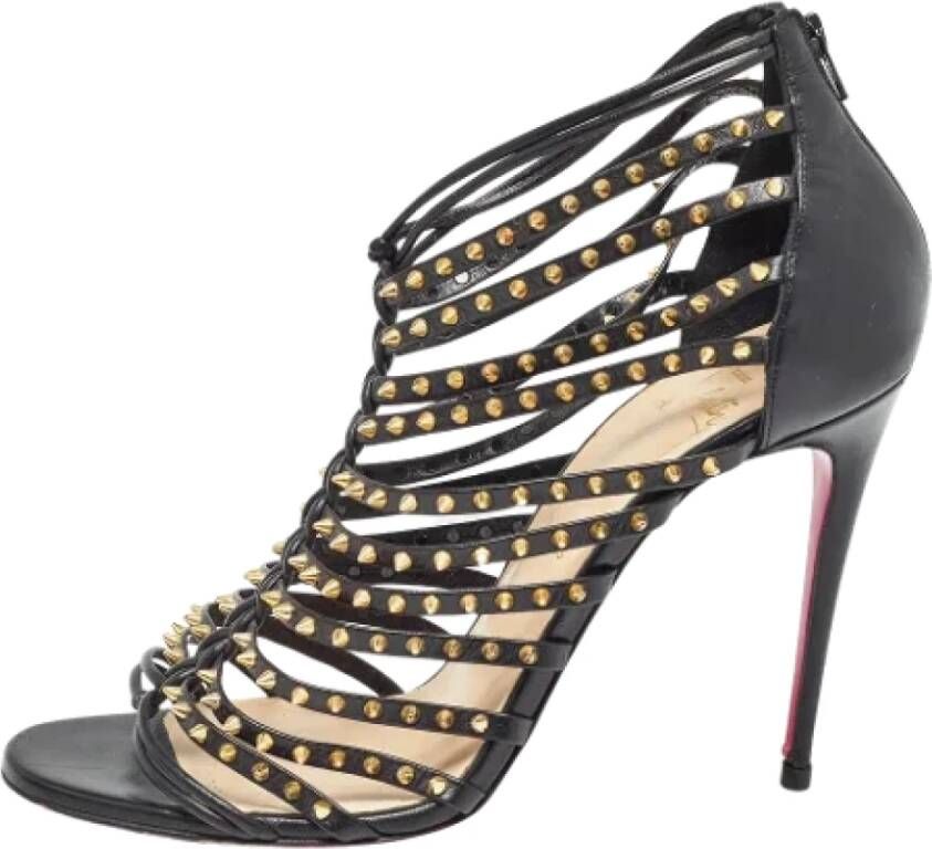 Christian Louboutin Pre-owned Leather sandals Black Dames