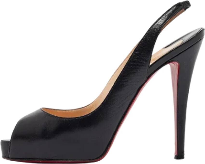 Christian Louboutin Pre-owned Leather sandals Black Dames