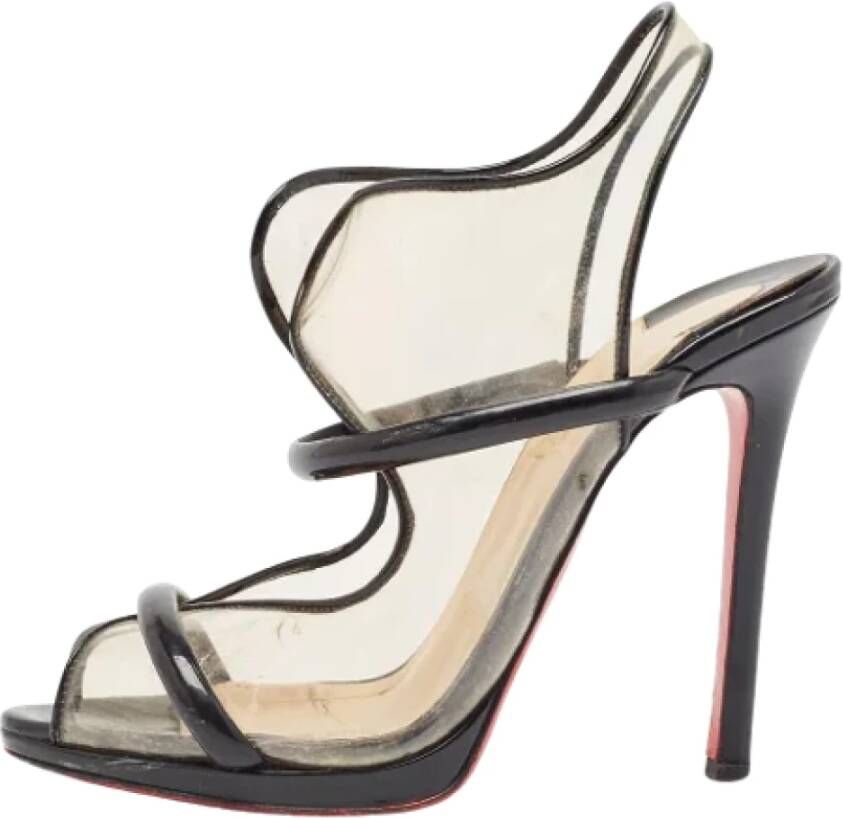 Christian Louboutin Pre-owned Leather sandals Black Dames