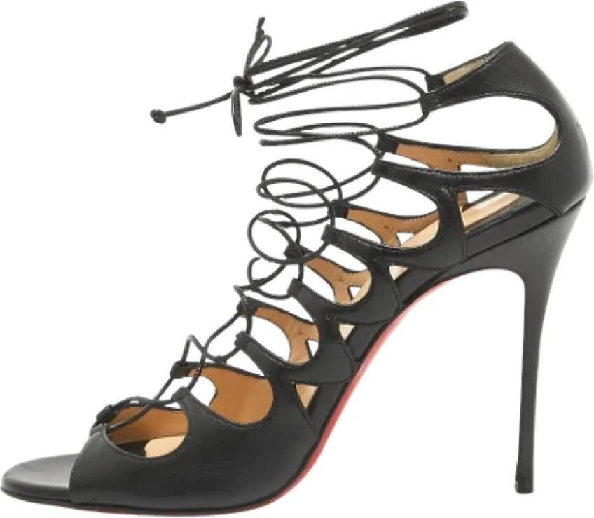 Christian Louboutin Pre-owned Leather sandals Black Dames