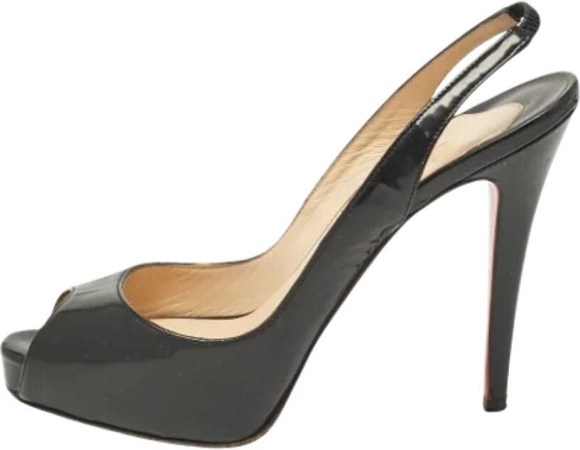 Christian Louboutin Pre-owned Leather sandals Black Dames