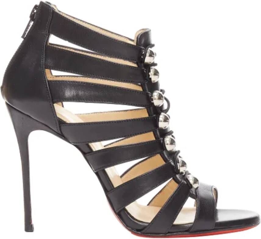 Christian Louboutin Pre-owned Leather sandals Black Dames