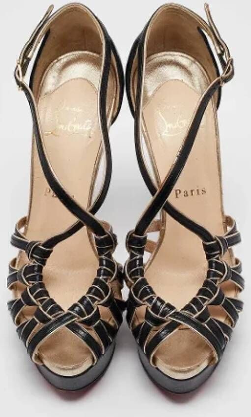 Christian Louboutin Pre-owned Leather sandals Black Dames