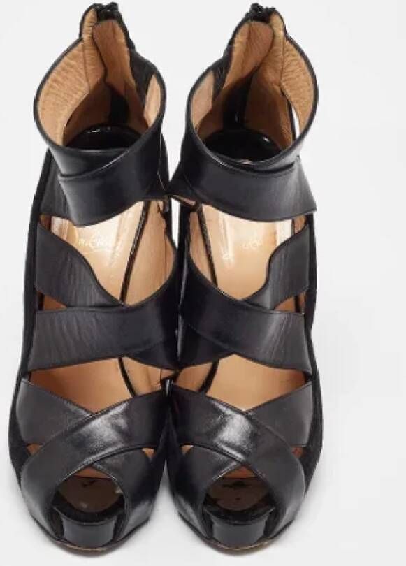 Christian Louboutin Pre-owned Leather sandals Black Dames