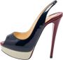 Christian Louboutin Pre-owned Leather sandals Blue Dames - Thumbnail 1