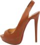 Christian Louboutin Pre-owned Leather sandals Brown Dames - Thumbnail 1