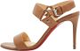 Christian Louboutin Pre-owned Leather sandals Brown Dames - Thumbnail 1