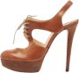 Christian Louboutin Pre-owned Leather sandals Brown Dames - Thumbnail 1