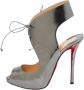 Christian Louboutin Pre-owned Leather sandals Gray Dames - Thumbnail 1