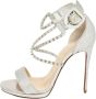 Christian Louboutin Pre-owned Leather sandals Gray Dames - Thumbnail 1