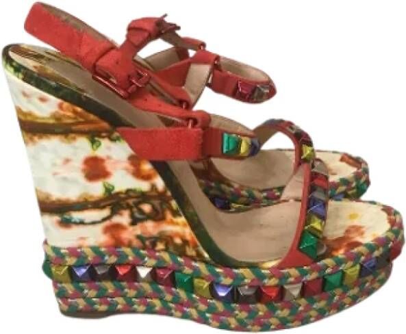 Christian Louboutin Pre-owned Leather sandals Multicolor Dames