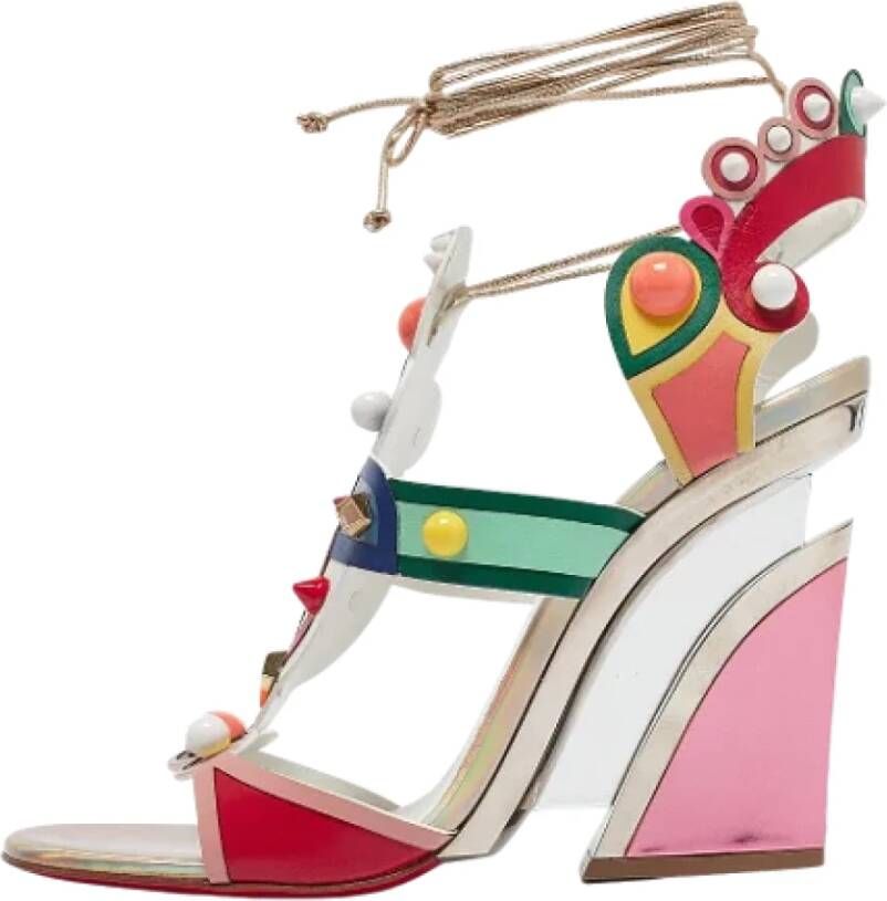 Christian Louboutin Pre-owned Leather sandals Multicolor Dames