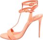 Christian Louboutin Pre-owned Leather sandals Orange Dames - Thumbnail 1