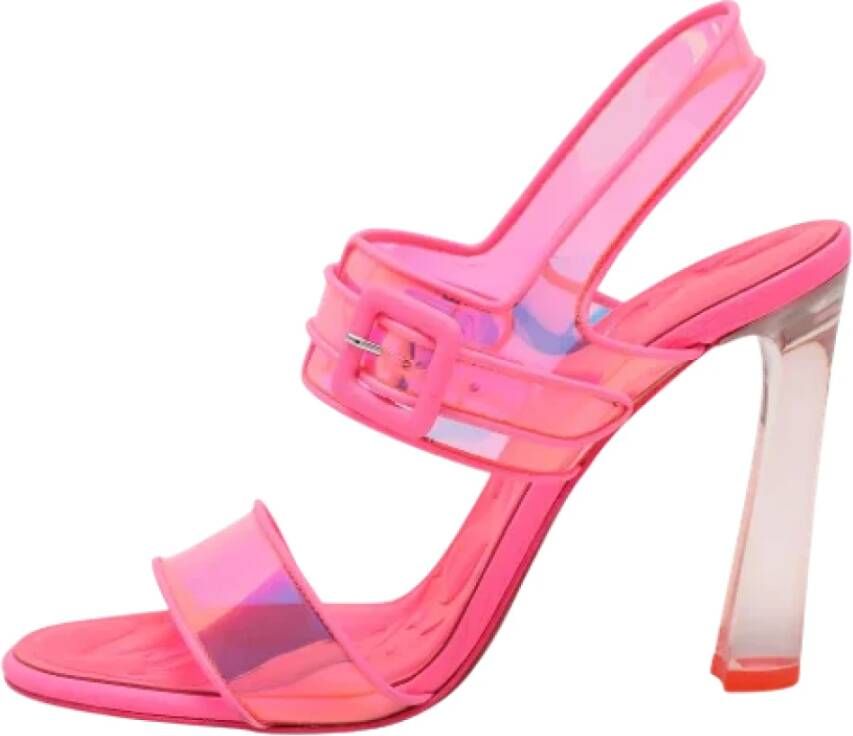 Christian Louboutin Pre-owned Leather sandals Pink Dames