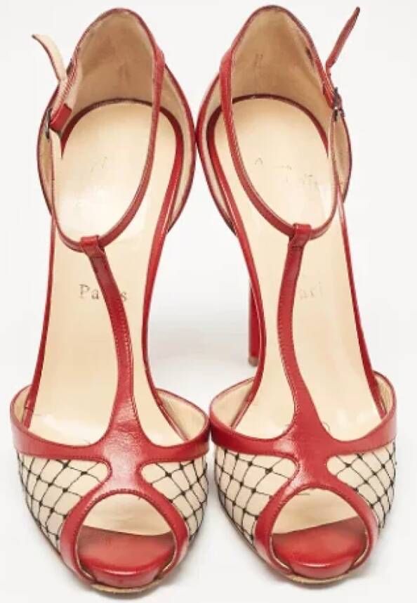 Christian Louboutin Pre-owned Leather sandals Red Dames