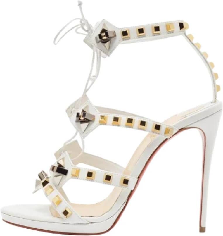 Christian Louboutin Pre-owned Leather sandals White Dames