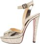 Christian Louboutin Pre-owned Leather sandals Yellow Dames - Thumbnail 1