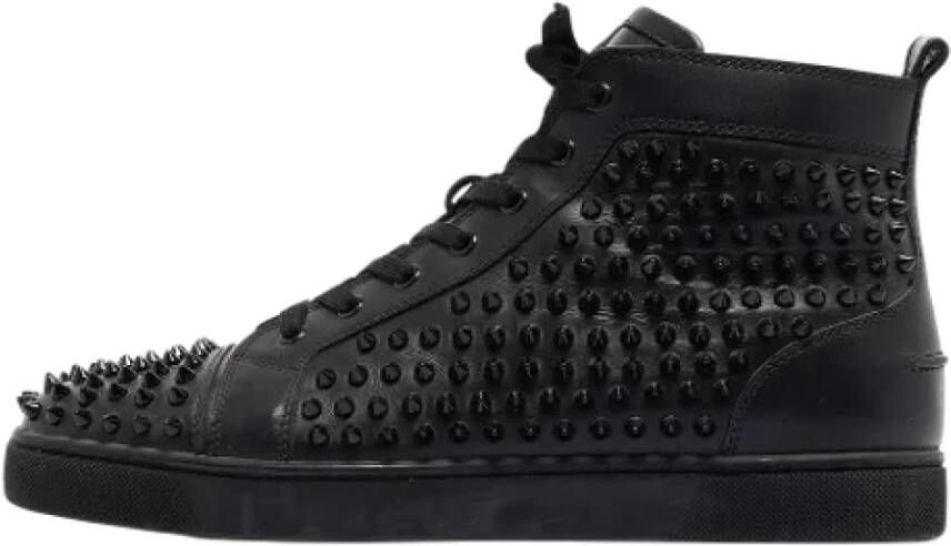 Christian Louboutin Pre-owned Leather sneakers Black Heren