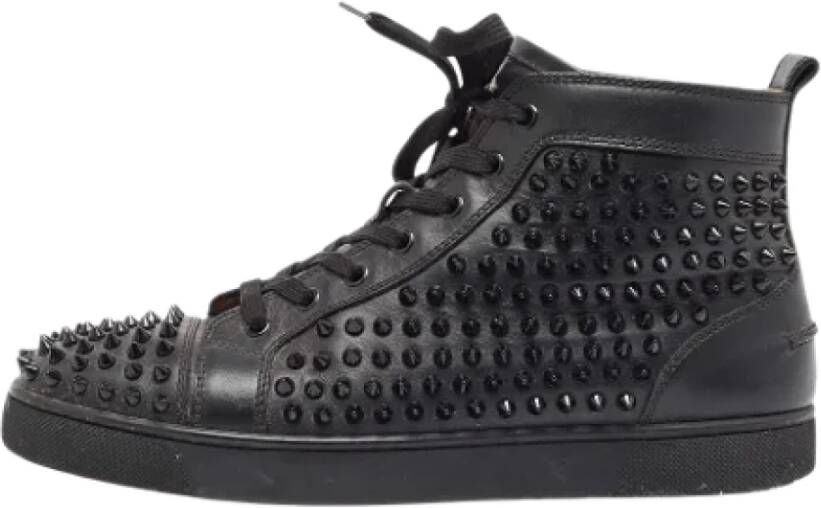 Christian Louboutin Pre-owned Leather sneakers Black Heren