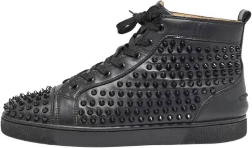 Christian Louboutin Pre-owned Leather sneakers Black Heren