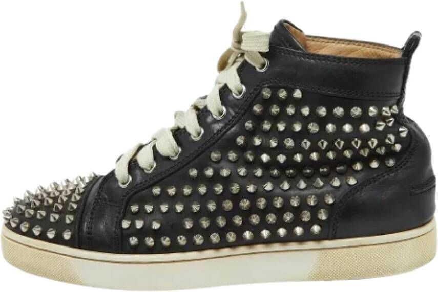 Christian Louboutin Pre-owned Leather sneakers Black Heren