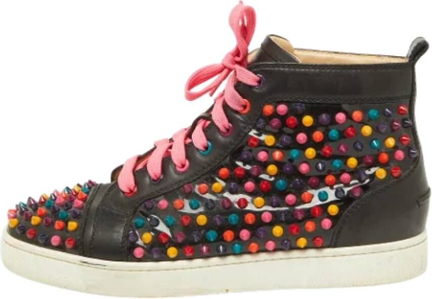 Christian Louboutin Pre-owned Leather sneakers Black Heren