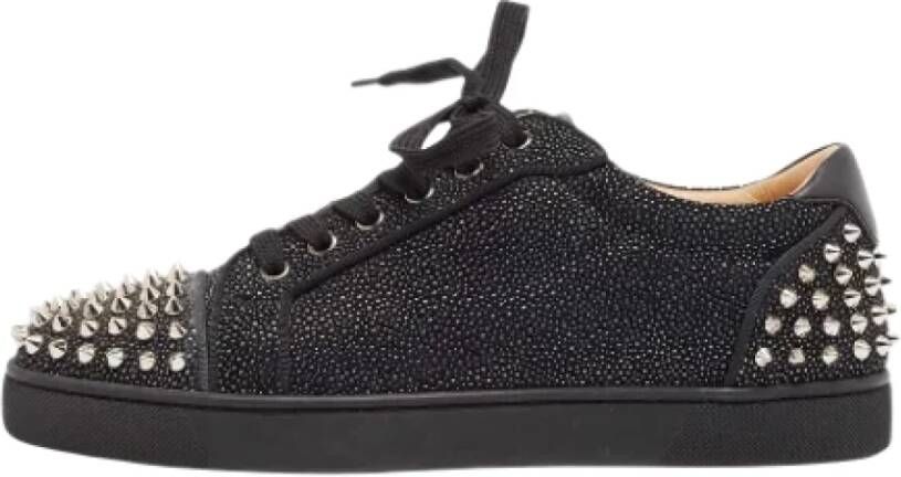 Christian Louboutin Pre-owned Leather sneakers Black Heren