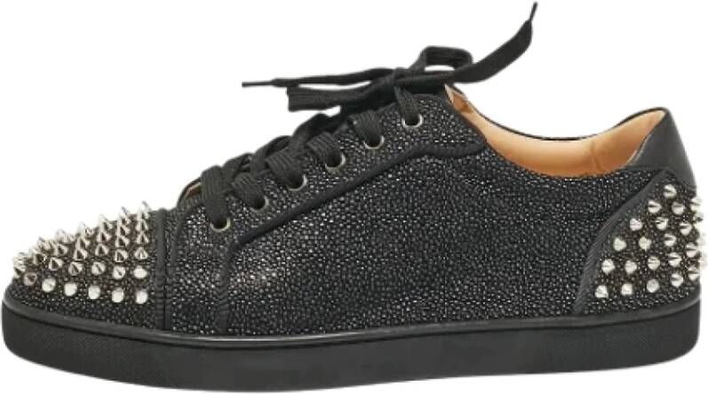 Christian Louboutin Pre-owned Leather sneakers Black Heren