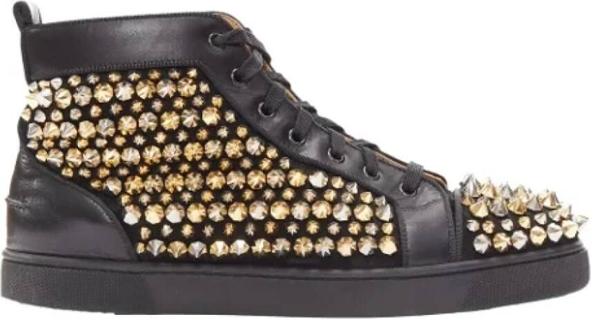 Christian Louboutin Pre-owned Leather sneakers Black Heren