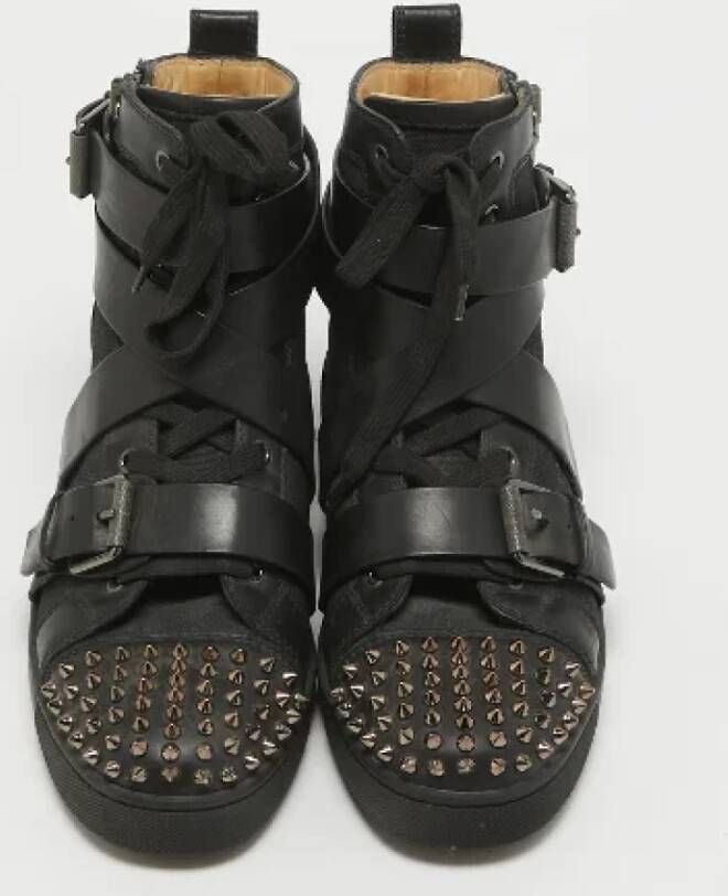 Christian Louboutin Pre-owned Leather sneakers Black Heren