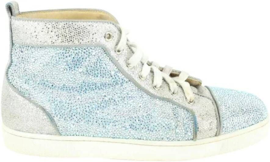 Christian Louboutin Pre-owned Leather sneakers Blue Heren