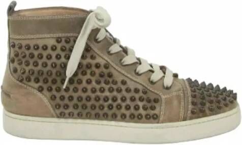 Christian Louboutin Pre-owned Leather sneakers Brown Dames