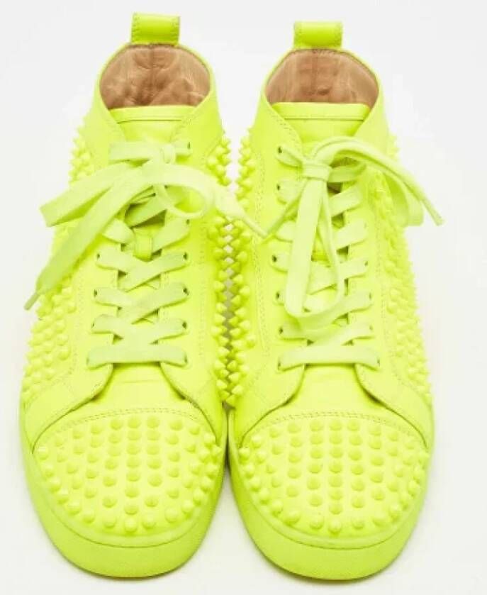 Christian Louboutin Pre-owned Leather sneakers Green Heren